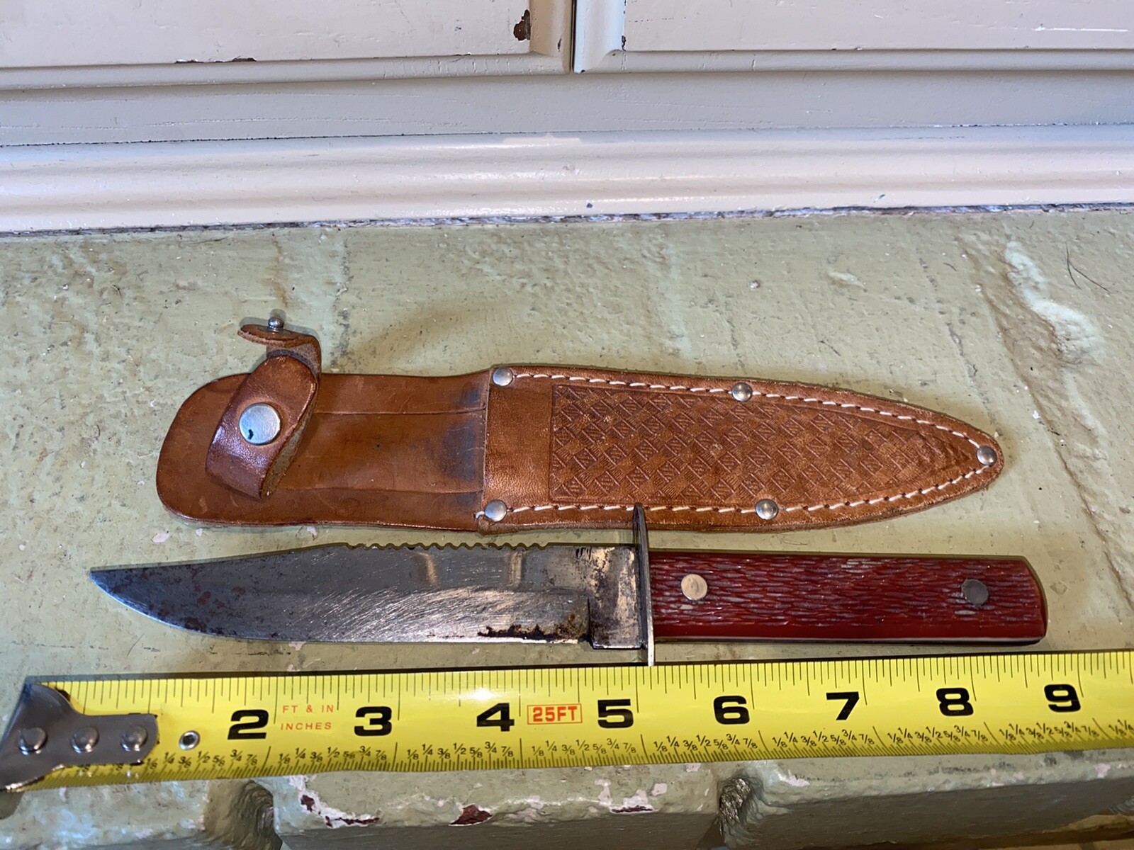 Vintage Imperial Fixed Blade Hunting Knife Prov. RI w/ Sheath eBay