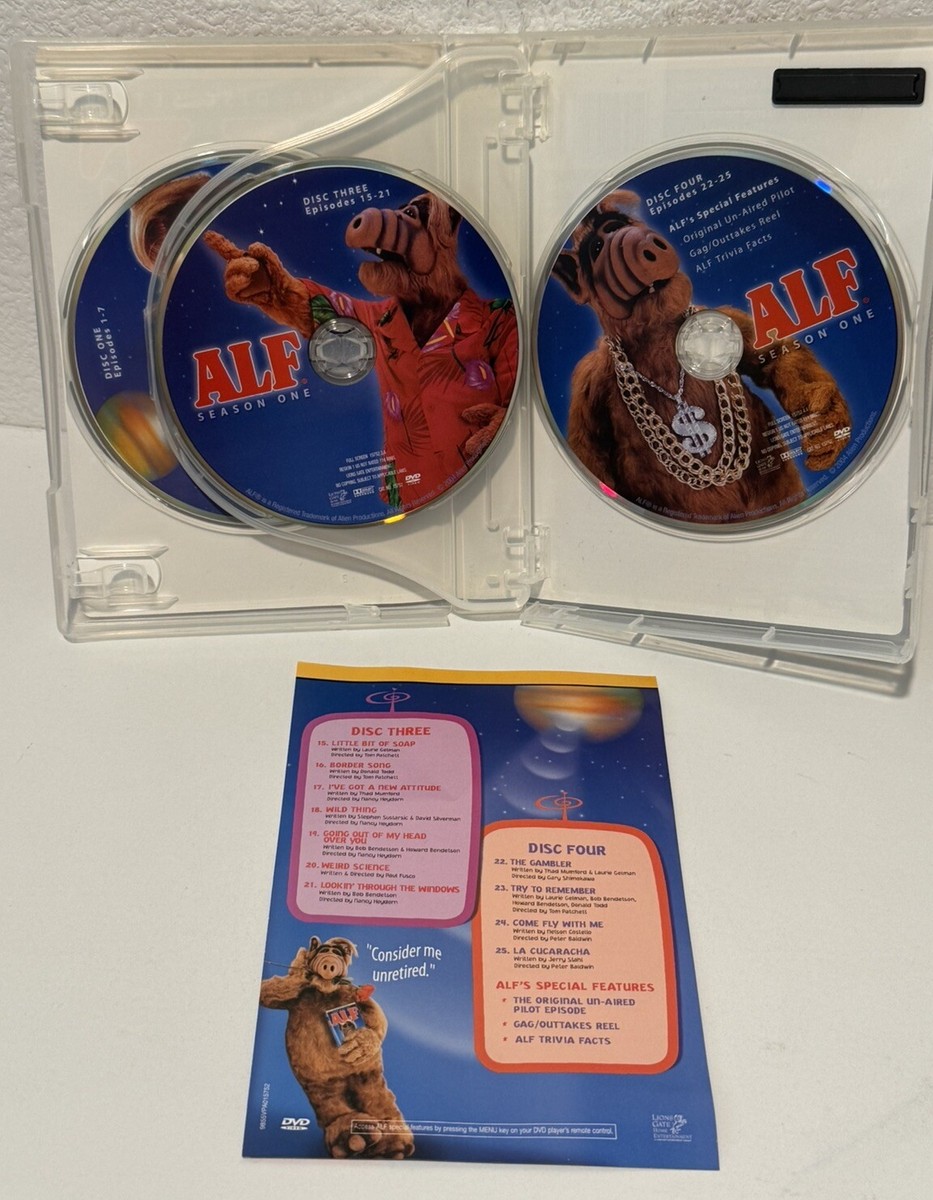 ALF: Season 1 (DVD, 1986, 4-Disc Set, 2002 Release) CIB Complete W