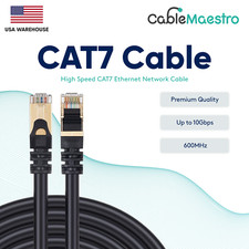 CAT7 Ethernet Cable Copper Patch Cord LAN S/FTP Shielded Wire Gaming 6-200FT Lot