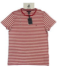 Tommy Hilfiger Extra Slim Fit Primary T-Shirt Red Stripe Men Size XL MW10800-979