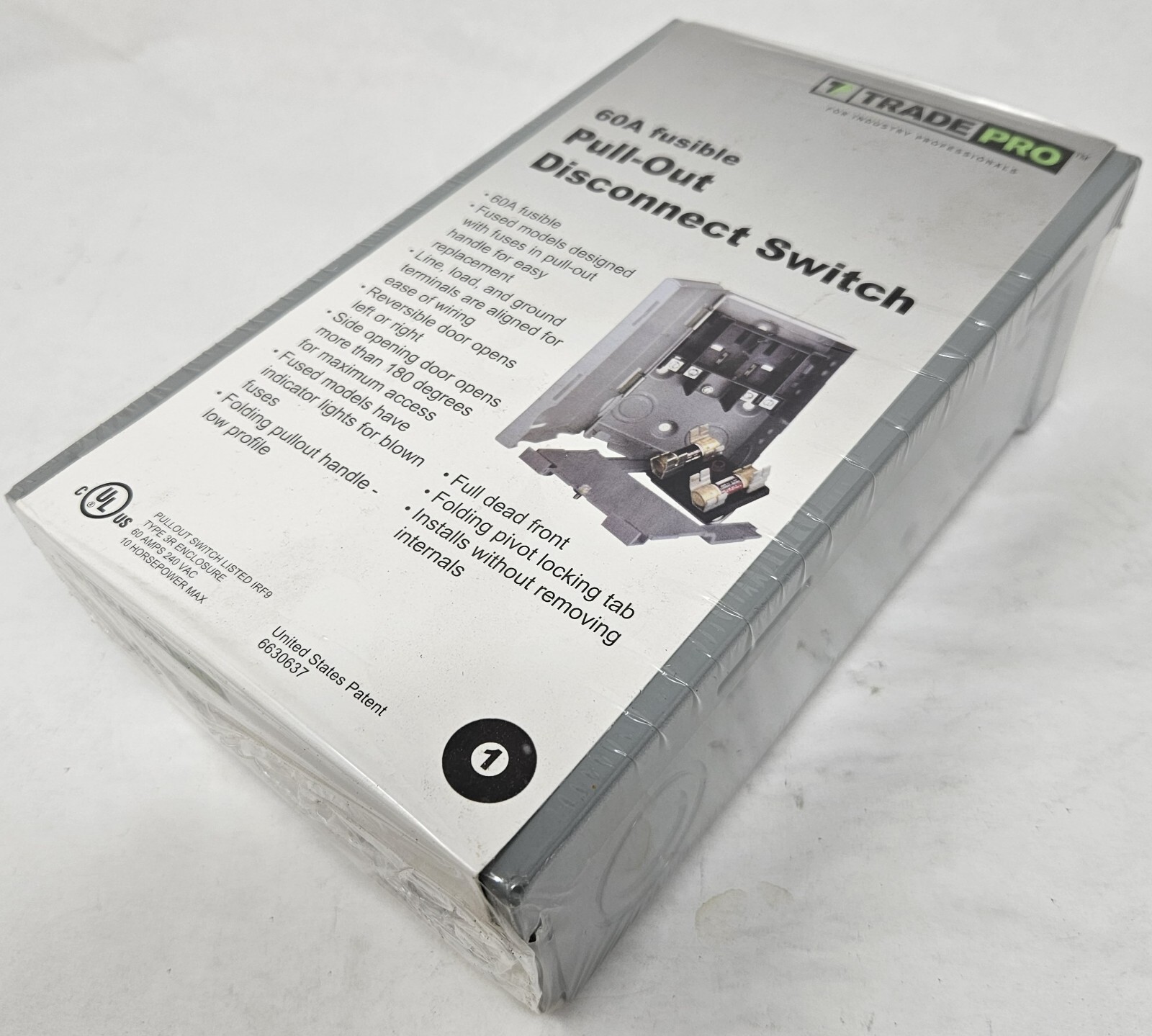 TradePro RP-60AMP Pullout Disconnect Switch 60A Fusible