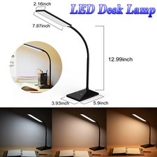 72LED Desk Lamp Flexible Touch Sensor 12W LED Reading Dimmable Lamp Night Light