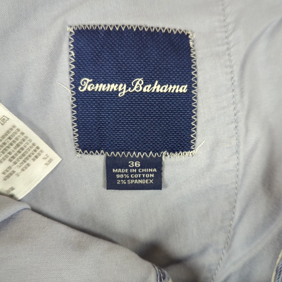 Tommy Bahama Shorts Mens 36 (Fit 37x10) Blue Casual Stretch Preppy Chino - Image 4 of 4