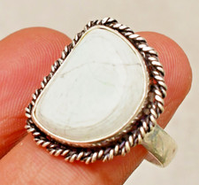 Howlite Gemstone 925 Sterling Silver Jewelry Ring Size 7