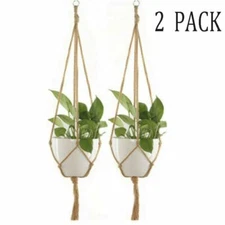 2Pack Plant Hanger Rope Macrame Hanging Planter Holder Basket Flower Pot Jute US