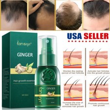 Hair Growth Spray Serum Ginger Anti Hair Loss Fast Grow Essence Care Products US