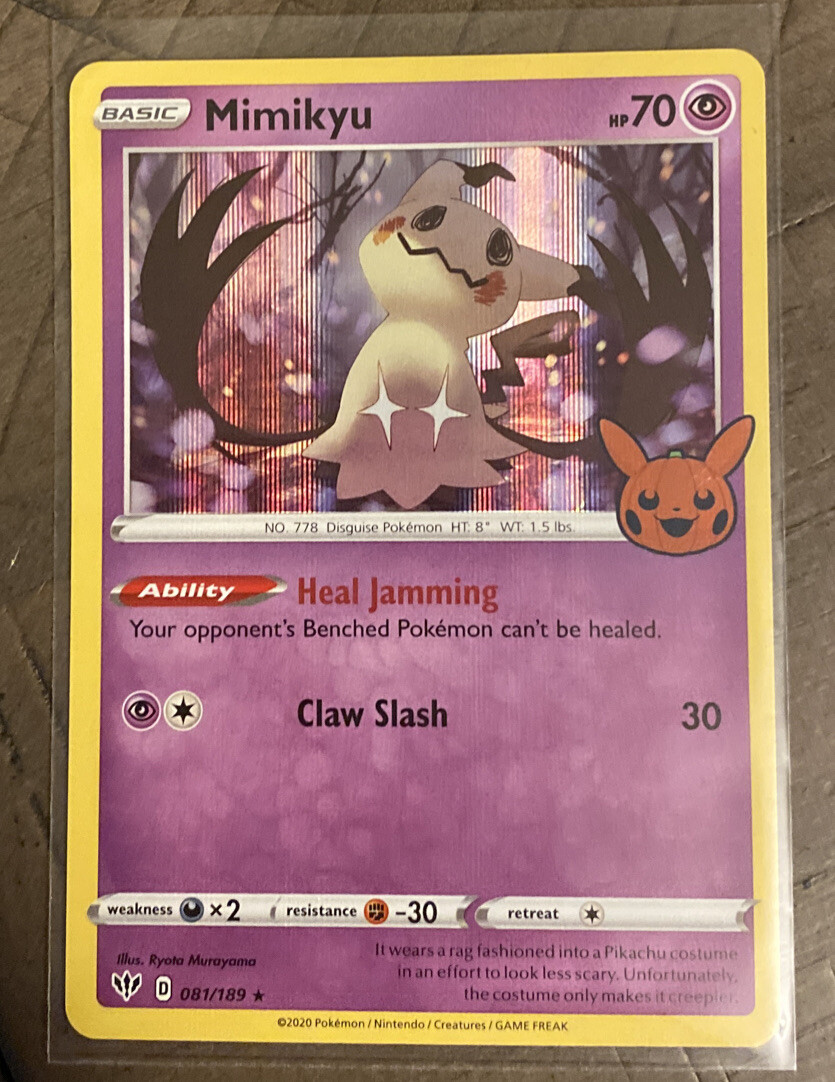 Pokémon TCG Mimikyu Pokemon 081/189 Holo Trick or Trade | eBay