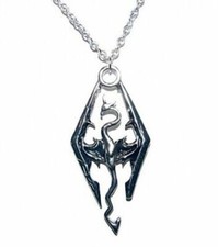 Skyrim  Elder Scrolls Series Logo Metal Pendant Necklace