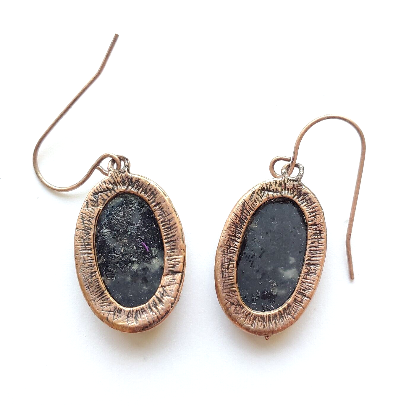 You and I Jewelry Set Beaded Necklace Earrings Brown Coppertone Pendant