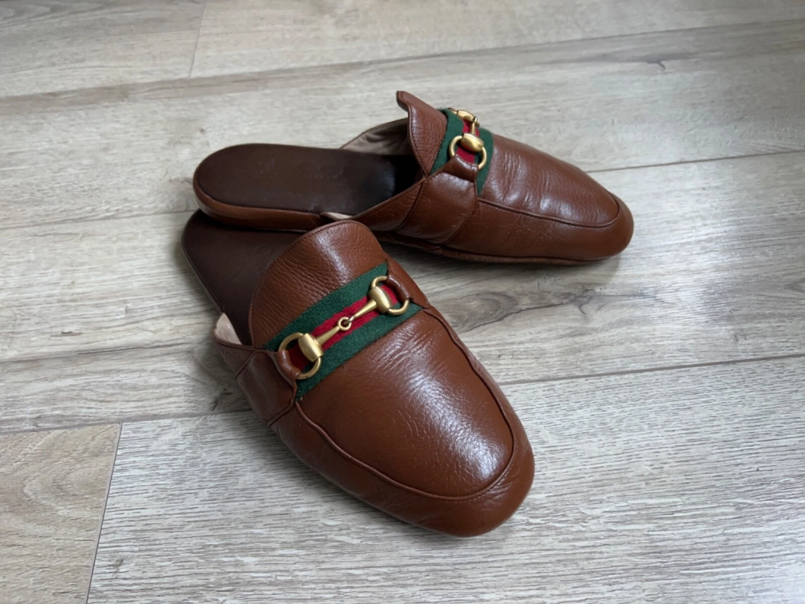 Chaussures mules homme Gucci cuir marron pointure 42 / US 8,5 / 27 cm