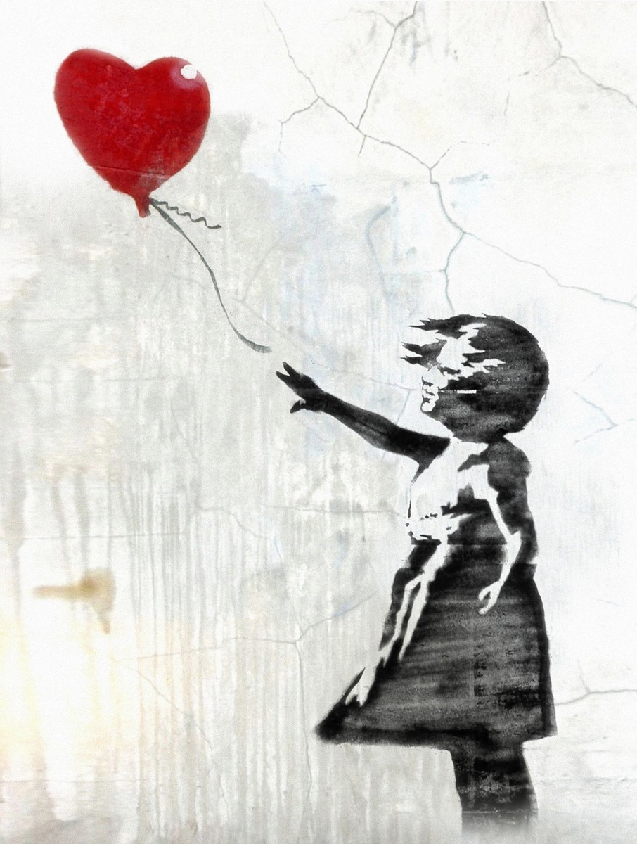 Banksy GIRL WITH RED BALLOON WCP 風船 ポスター Banksy Street