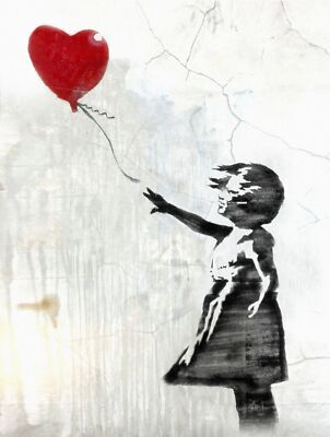 Banksy Street Artist Girl with Red Balloon 2 Print A4 A3 A2 A1 | eBay