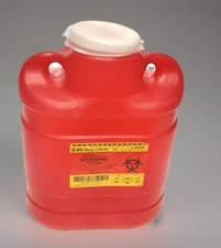 Medical waste disposal Sharps Red Collector Medium 6.9 Qt Regular Funnel