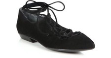 NIB - STUART WEITZMAN Women's 'Downstream' Black Suede Flats - US 7