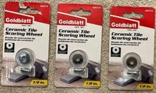 3 Goldblatt 1/2” Tungsten Carbide Ceramic Tile Cutting Scoring Wheel ~ New Packs