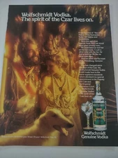 Wolfschmidt Genuine Vodka Spirit of the Czar Lives On Vintage 1980s Print Ad