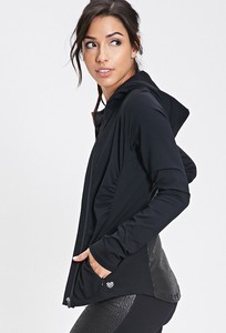 black fitted athletic jacket