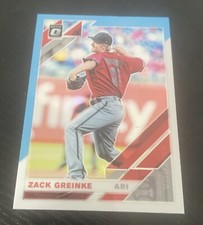 2019 Donruss Optic Carolina Blue and White #139 Zack Greinke Diamondbacks