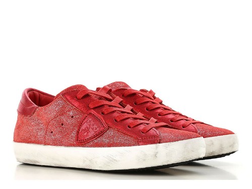 Philippe Model Women's fashion trainers shoes in red calf leather UK 2 - IT  35 | eBay