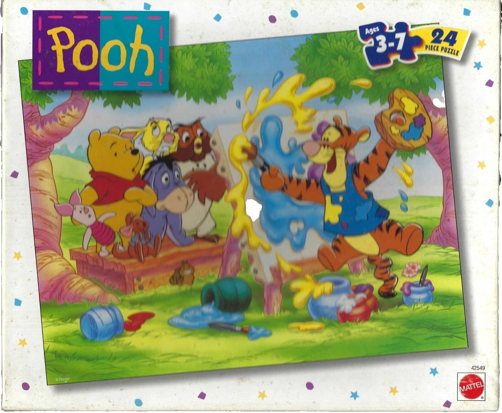 Mattel 3-4 años Winnie the Pooh y sus Amigos rompecabezas de Cartón