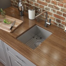 Ruvati 10-inch Wet Bar Prep Tight Radius Single Bowl Kitchen Sink- RVH7010
