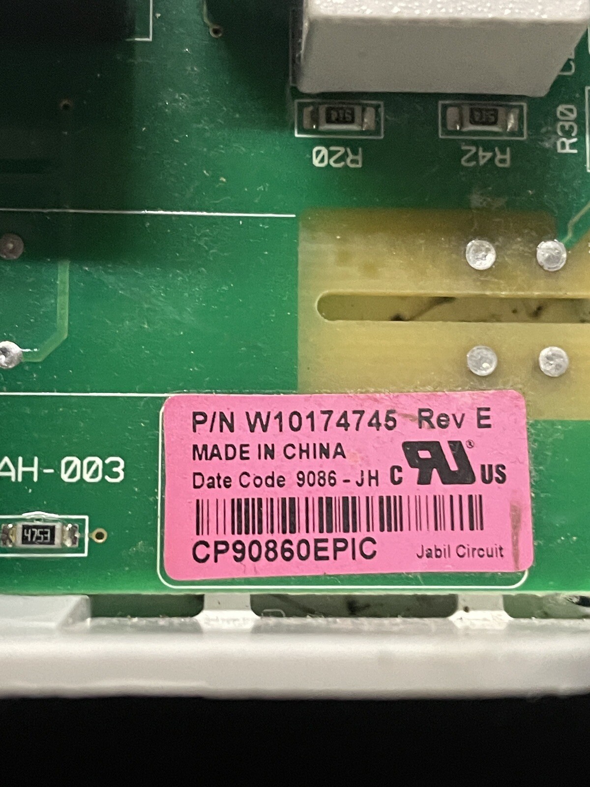 Whirlpool Dryer Control Board W10174745 WM1098 eBay