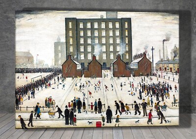 L. S. Lowry Samstag Nachmittag LEINWAND GEMÄLDE KUNSTDRUCK POSTER 1595