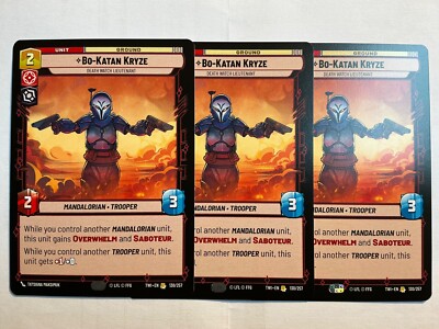 Star Wars Unlimited Twilight of the Republic 3x Bo-Katan Kryze engl Neuwertig