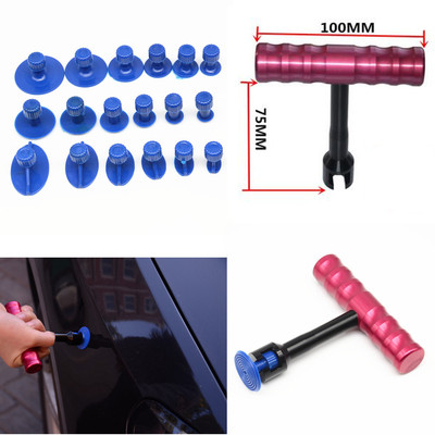 Car T-Bar Body Panel Paintless Dent Repair Removal Tools Puller Lifter 18X TABS