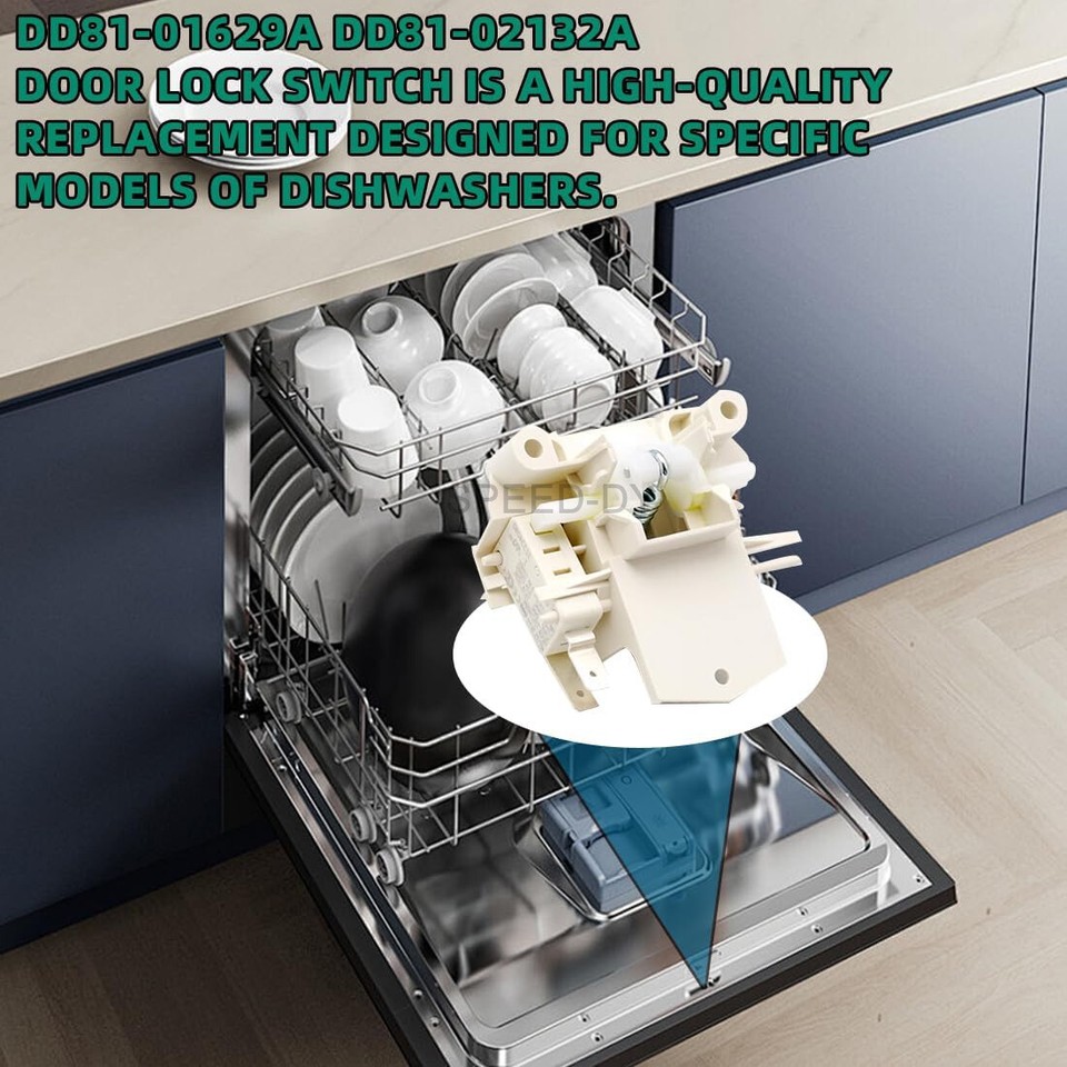 DD8101629A Dishwasher Door Switch Latch For Samsung DW80F600UTS