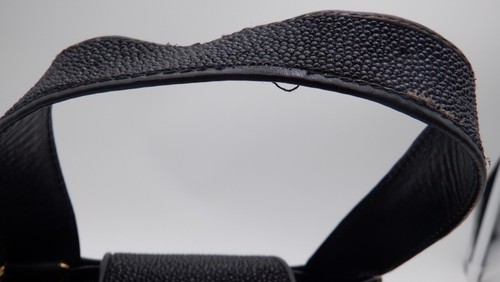Stachelrochen schwarz Tasche Handtasche, Geldbeutel echtes Stachelrochenleder mit Aufbewahrung / Staubbeutel - Bild 13 von 23