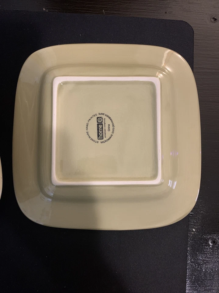 Platos Target Home - Aptos para lavavajillas cuadrados verde oliva/guisante (8) Foto 2 de 4