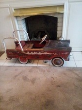 Vintage Murray Fire Truck Pedal Car 1950 s With 3 Hubcaps