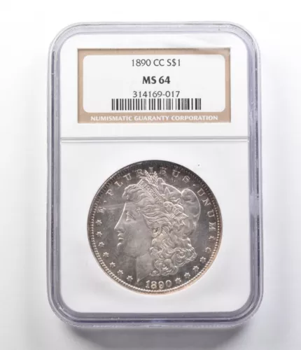 1890-CC Morgan Silver Dollar MS64 NGC *8982
