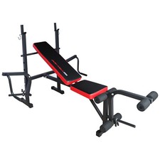 TrainHard® Hantelbank Kraftstation mit Beincurl Butterfly zusammenklappbar