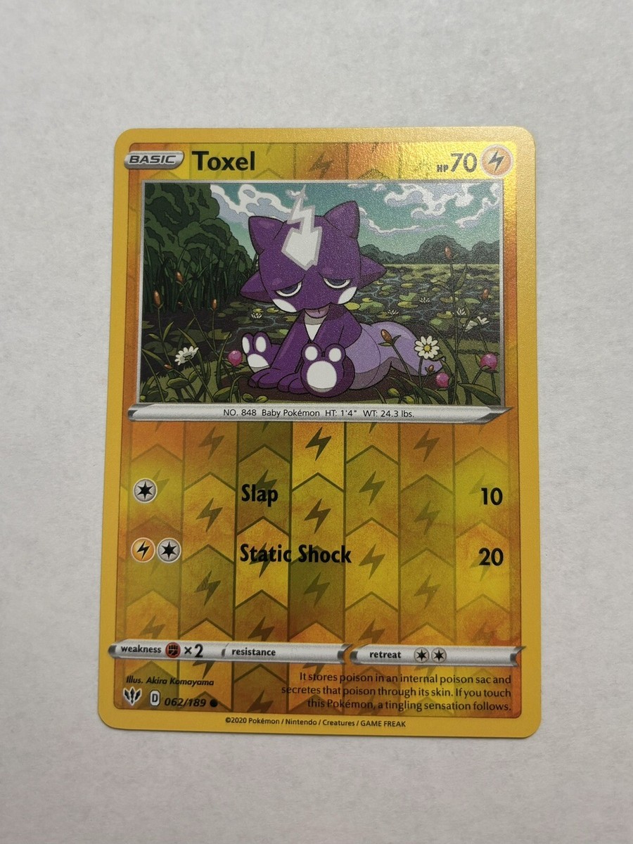Pokemon - Darkness Ablaze - Toxel - 062/189 - Reverse Holo - NM/M