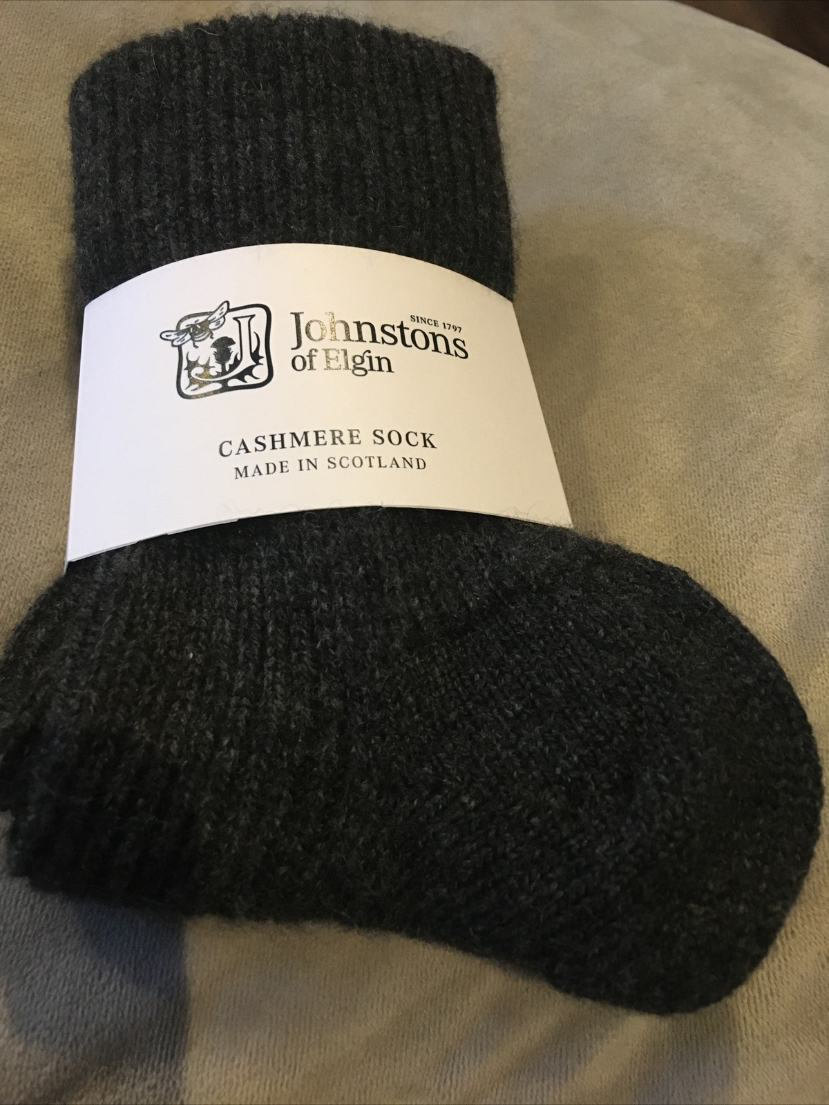 Johnstons Of Elgin Luxury 100 Cashmere Bed Socks Made Scotland Charcole Grey eBay