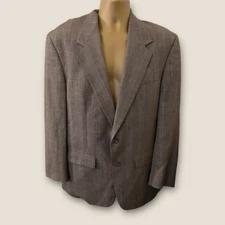 Vintage 80s-90s Bill Blass for Strawbridge & Clothier 2-Button Sport Coat Taupe