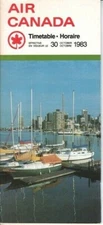 Air Canada timetable 1983/10/30 US edition