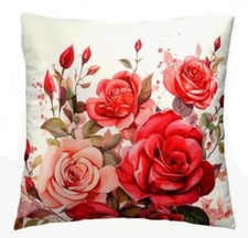 Rose Flower Garden Floral Spring Easter Throw Pillow Cover Holiday HOME Decor