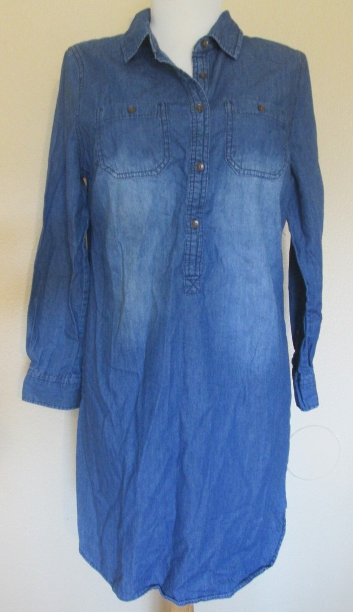 faded denim shirt dress Women's L.L. Bean Heritage Washed Denim Shirt Dress
