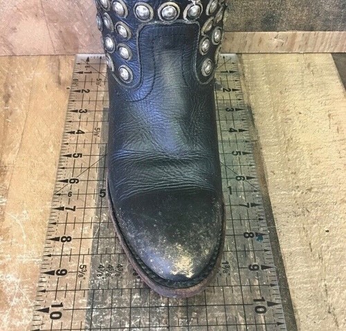 Stivaletti da cowboy Frye 76684 Wyatt neri con borchie donna 6,5 B - Foto 3 di 12