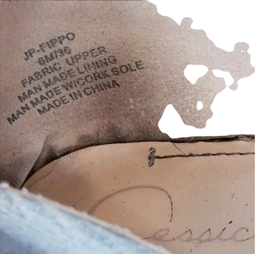 Jessica Simpson Fippo Strappy Denim Flats Womens Shoes Size 6 - Picture 3 of 9
