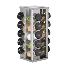 20 Jar Heritage Revolving Countertop Spice Rack Organizer with Spices Include...