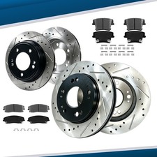 320mm Front Rear Drilled Slotted Rotor Brake Pad For Chrysler 300 2012 2013 2014