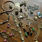 Lot Of Mixed VTG Costume Jewelry Necklaces Rings Bracelets Pendants Earrings