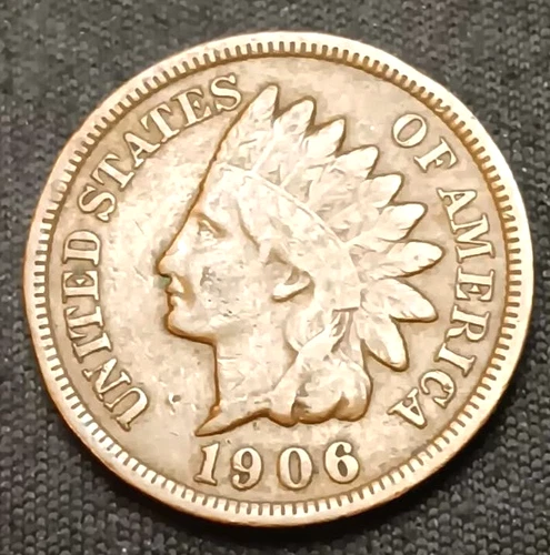 1906,Native American Indian Head Penny FULL DATE OLD COIN EYE APPEAL