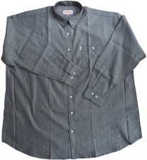 Übergrößen edles Herrenhemd Grau KAMRO mit Seidenglanz 4XL-14XL