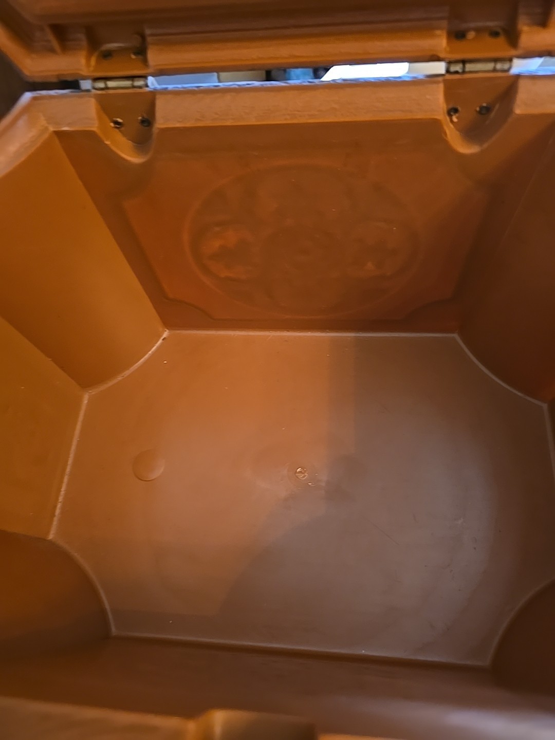 Vintage MCM Max Klein Faux Wood Sewing Box Hinged Lid Tray Insert USA Made