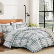 Blue Plaid Comforter Set Queen, Queen 90 90 In 17 - Plaid - Blue White